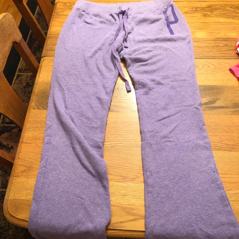 Purple PINK VS sweat pants. Size medium